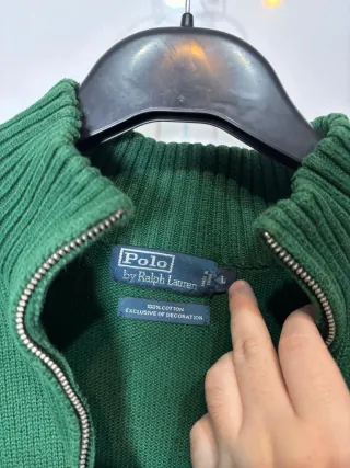 Jersey Polo Ralph Lauren half zip Verde