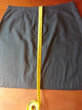Minifalda Algodón y Lino Negra T42