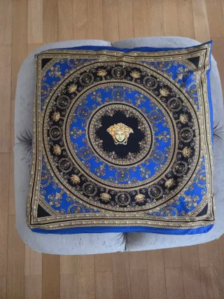 Cuscino Versace Medusa Blu e Oro
