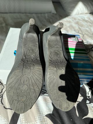 Zapatos tacón grises talla 41