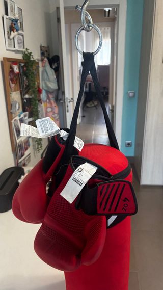 Saco Boxeo Infantil + Guantes + Soporte Pared