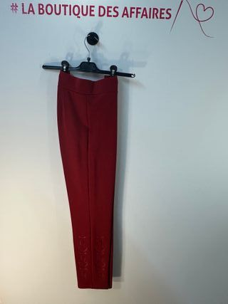 Pantaloni  Kajal - Rosso Elegante con ricami