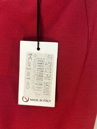 Pantaloni  Kajal - Rosso Elegante con ricami