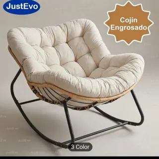 Sillón mecedora naranja