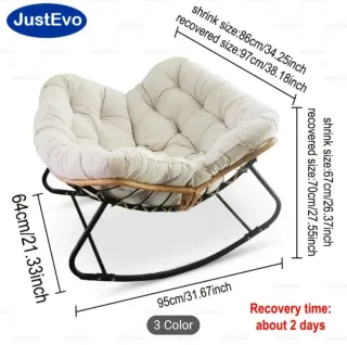 Sillón mecedora naranja