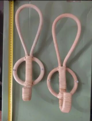 Lote 2 percheros Ikea ratán