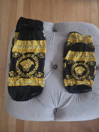 Vestiti cane Versace nero/oro 1 M e 1 L