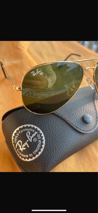 Occhiali Ray-Ban Aviator Oro Lenti Verdi