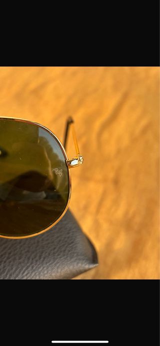 Occhiali Ray-Ban Aviator Oro Lenti Verdi