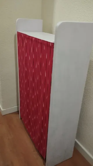 Mueble zapatero/estantería tela y madera