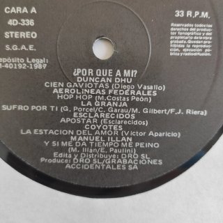 Vinilo LP Por qué a mí -  Dro/Gasa 1987