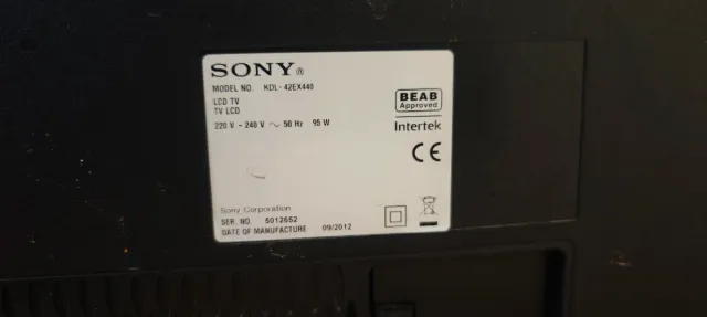 TV 42 pulgadas Sony BRAVIA Negra