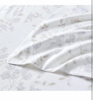 Juego Sábanas Franela Individual Gris/Blanco