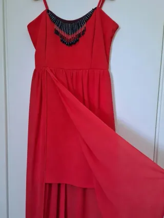Abito lungo rosso elegante S