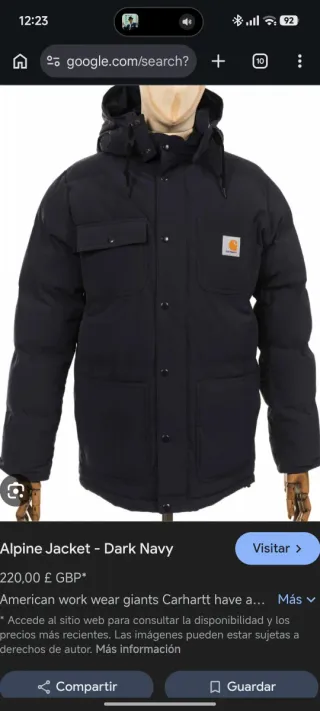 Chaqueta Carhartt PVP ORIGINAL: 255