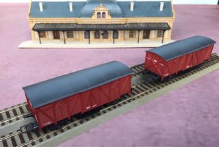 2 Vagones Cubiertos H0 Electrotren Renfe