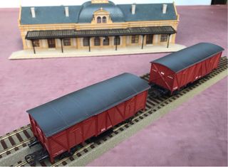 2 Vagones Cubiertos H0 Electrotren Renfe