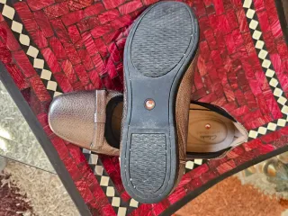 Clarks Unstructured Bailarinas Oro/Plata Talla 39