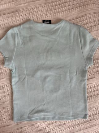 Camiseta Cinnamoroll Bershka Mujer Azul Rosa