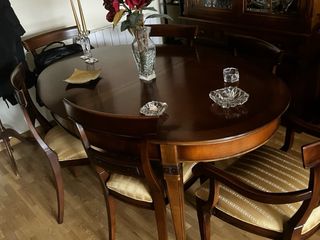 Mesa Comedor Madera y Cristal