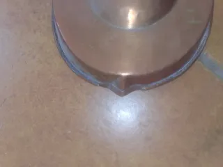 Sartén de cobre antigua