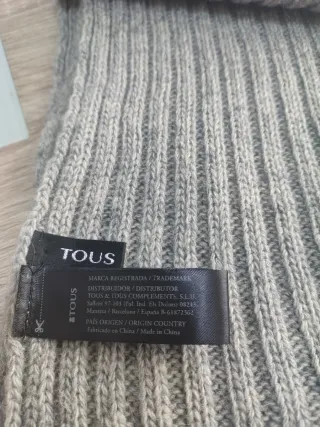 Conjunto Tous Gorro y Bufanda Gris