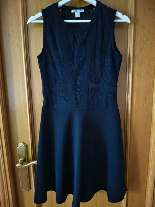 Vestido Negro Encaje Suiteblanco Talla M