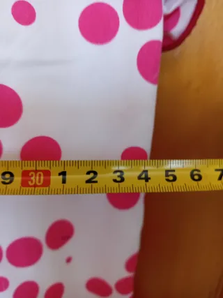 Vestido Flamenca Niña Blanco/Rosa Talla 10