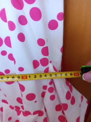 Vestido Flamenca Niña Blanco/Rosa Talla 10