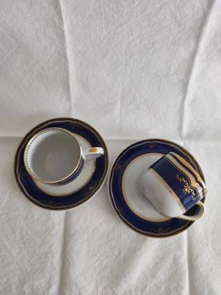 Juego de 2 tazas de café con platos