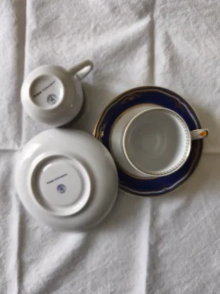 Juego de 2 tazas de café con platos