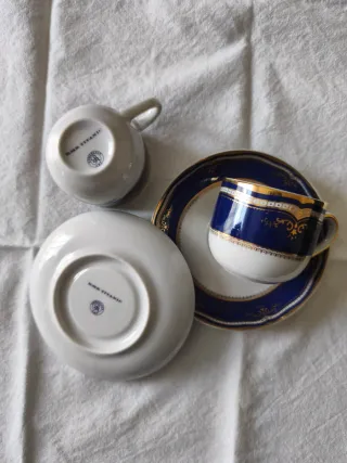 Juego de 2 tazas de café con platos