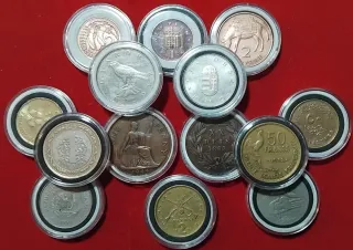 Lote monedas extranjeras variado