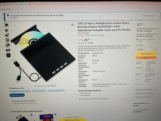 Lector Grabador CD/DVD Externo