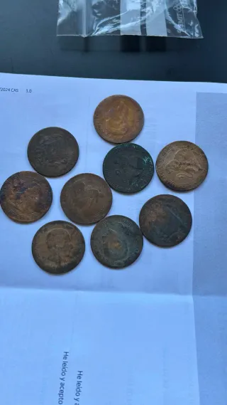 Lote de 9 monedas antiguas