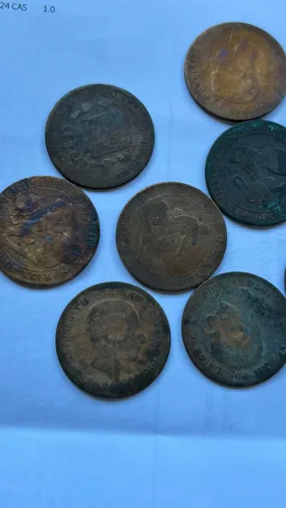 Lote de 9 monedas antiguas