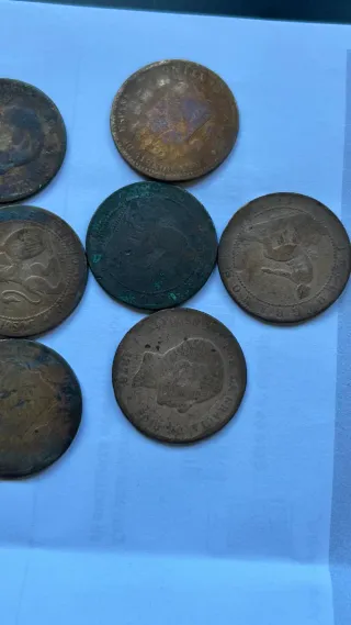 Lote de 9 monedas antiguas