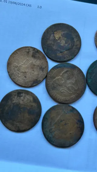 Lote de 9 monedas antiguas