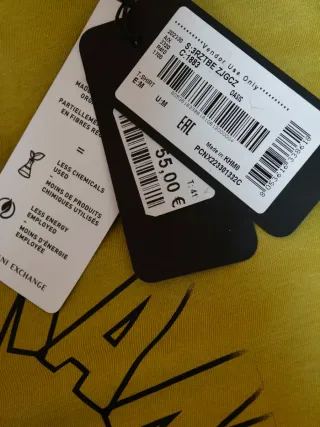 Camiseta Armani Exchange Amarilla Talla M