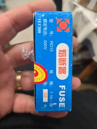 60 Fusibles RO15 RT18 RT14 32A 500V