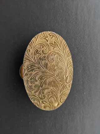 Pastillero Vintage Dorado con Piedra
