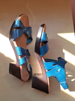 Sandalias azules mujer T. 38
