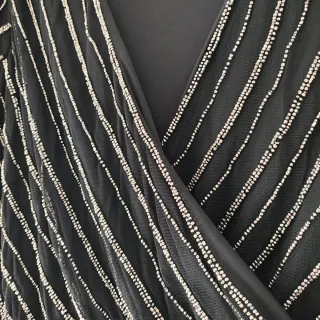 Vestido Mango fiesta negro y dorado