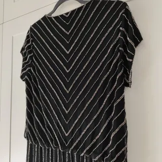 Vestido Mango fiesta negro y dorado