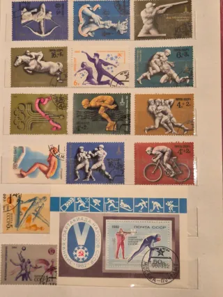 Colección sellos URSS animales y flores parte 1