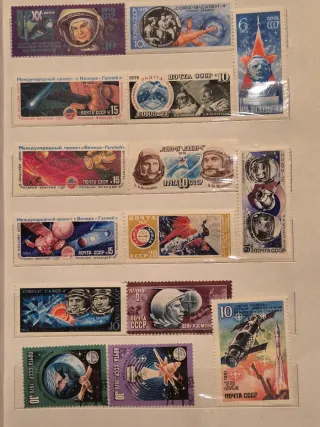 Colección sellos URSS animales y flores parte 1