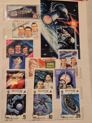 Colección sellos URSS animales y flores parte 1