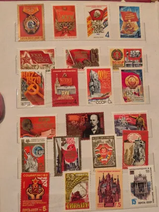 Colección sellos URSS animales y flores parte 1