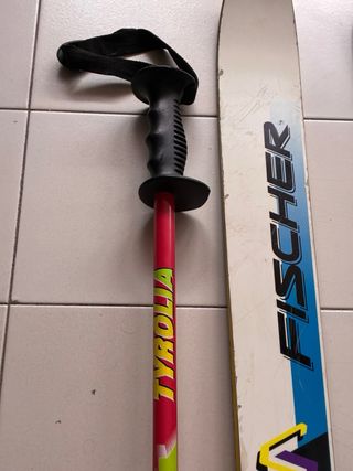 Sci vintage Fisher con bastoncini