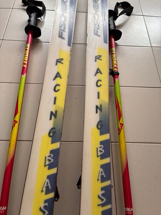 Sci vintage Fisher con bastoncini